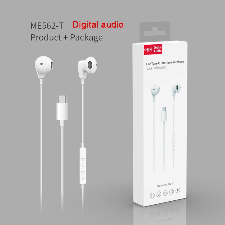 Type-c Headphones Headset USB-C Earphone For Samsung LG Huawei Xiaomi High Quality wired earbuds for microphone