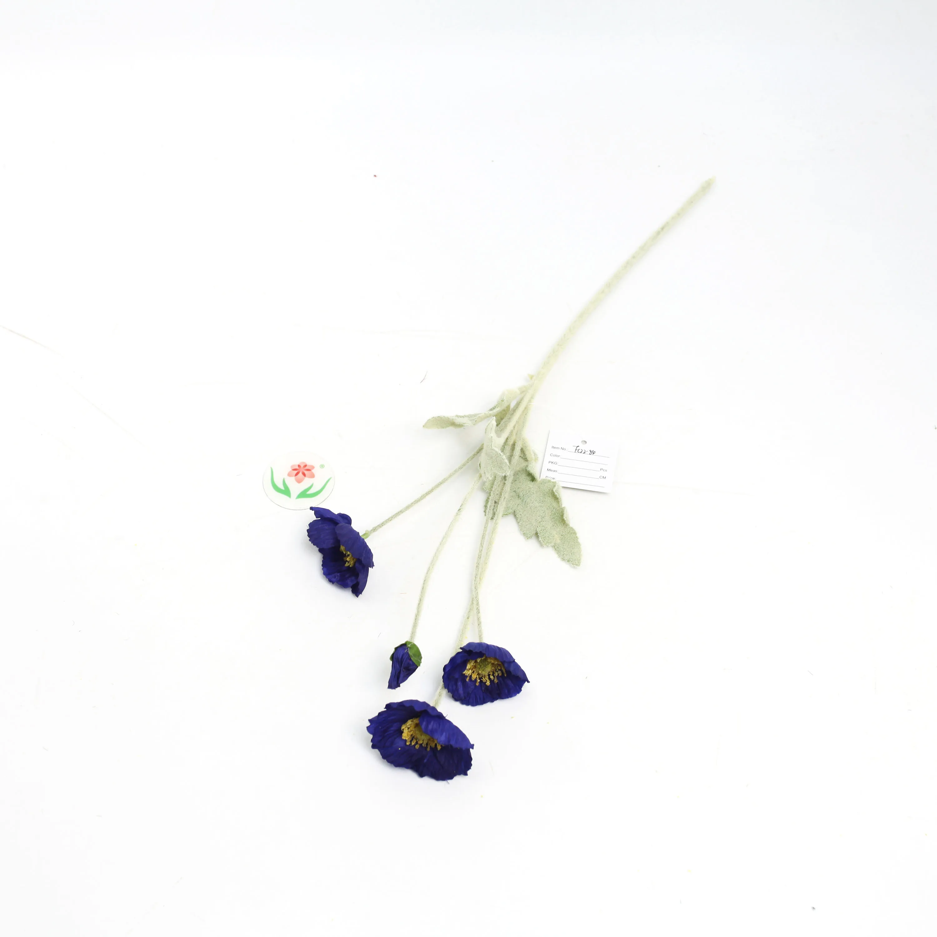 Wholesale Artificial Flowers Flocking Poppy Cosmos for Wedding Home Party Hotel Interior Decoration