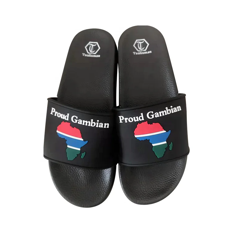 Wholesale custom embossed rubber sides slipper designer sliders footwear men slides with logo women slipper