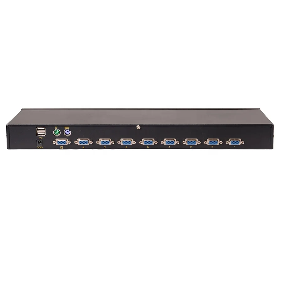4 Ports/8 Ports/16 Ports Monitor 1U Rack Mount 19' LED VGA KVM Switch