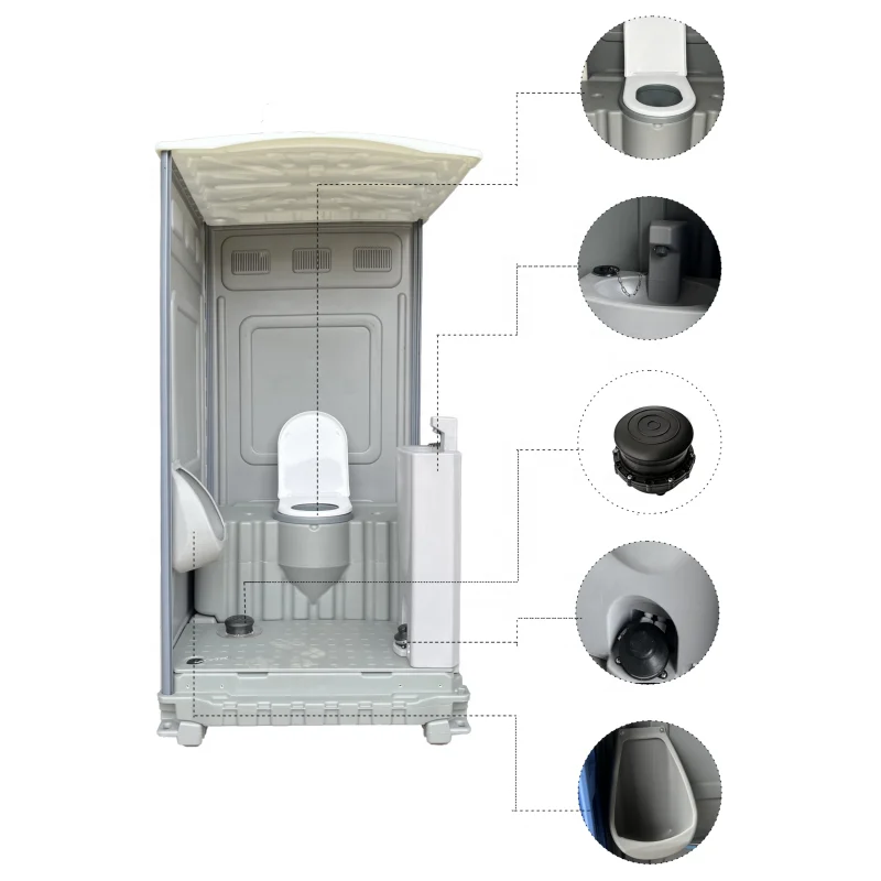 Cheap HDPE material portable toilet prefabricated hdpe toilet Foldable Movable Plastic Outdoor Camping portable toilets for sale