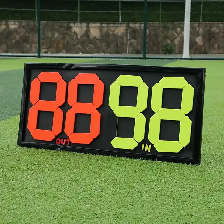 Sport outdoor multipurpose portable manual panel 4 digit manual soccer score board scoreboard football substitution board