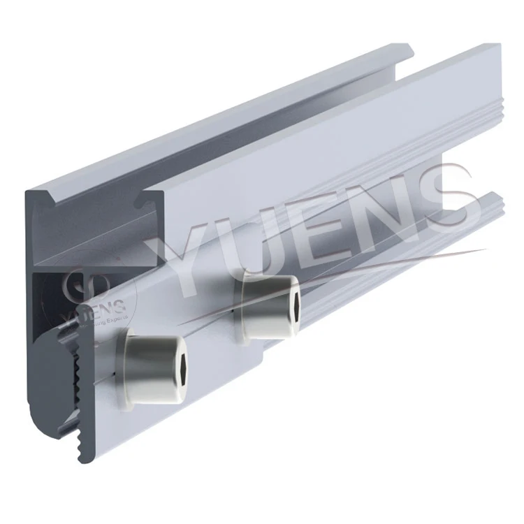 Yuens OEM 5 кВт 10 15 перила для солнечных панелей монтажный кронштейн металлическая крыша мини-рельс солнечный Алюминиевый рельс системы крепления на крышу