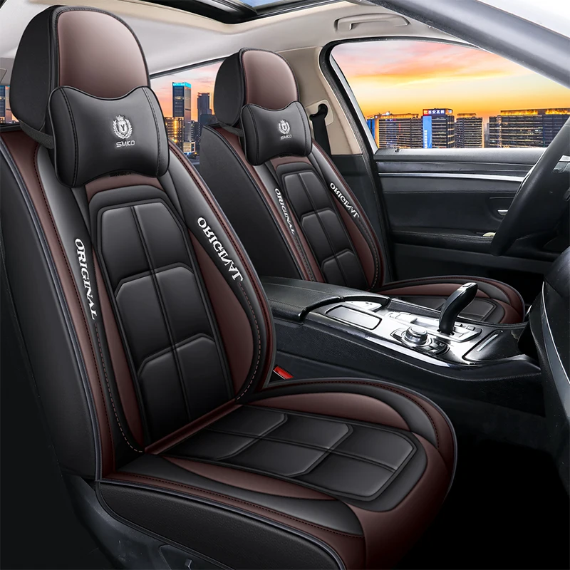 Universal PU Leather Car Seat Covers Full Set Protector Cushion Covers Universal Fit for Renault Captur