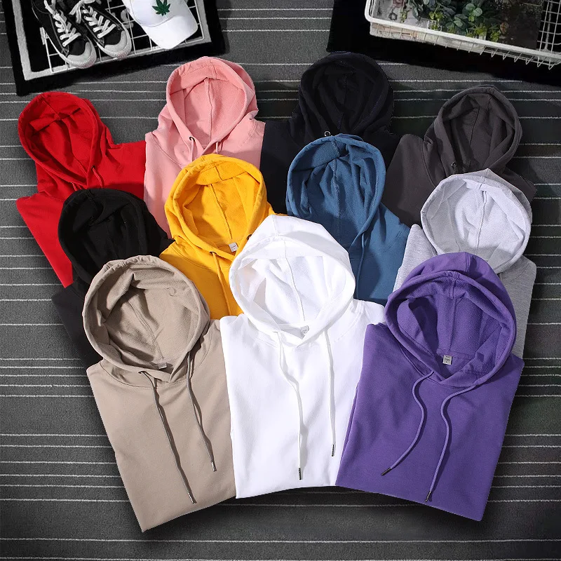 Wholesale High Quality Plain Hoodies Unisex Hip Hop Oversized hoodie Custom logo 80 cotton 20 polyester hoodies