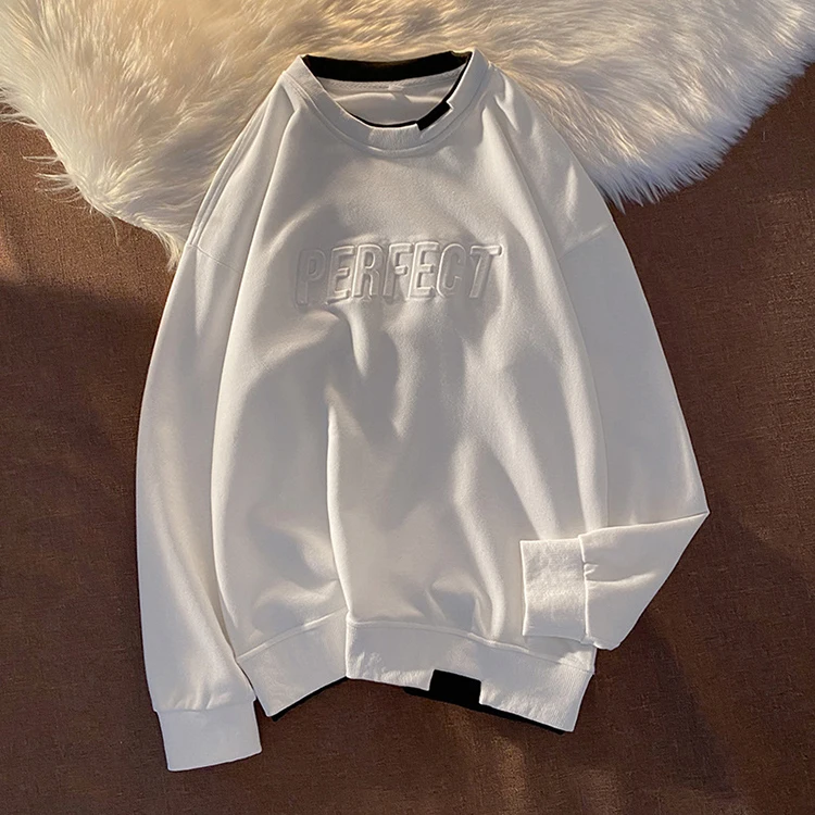 wholesale custom spring fashion double layer t-shirts loose korean style fitted two layer hoodless sweatshirt for men