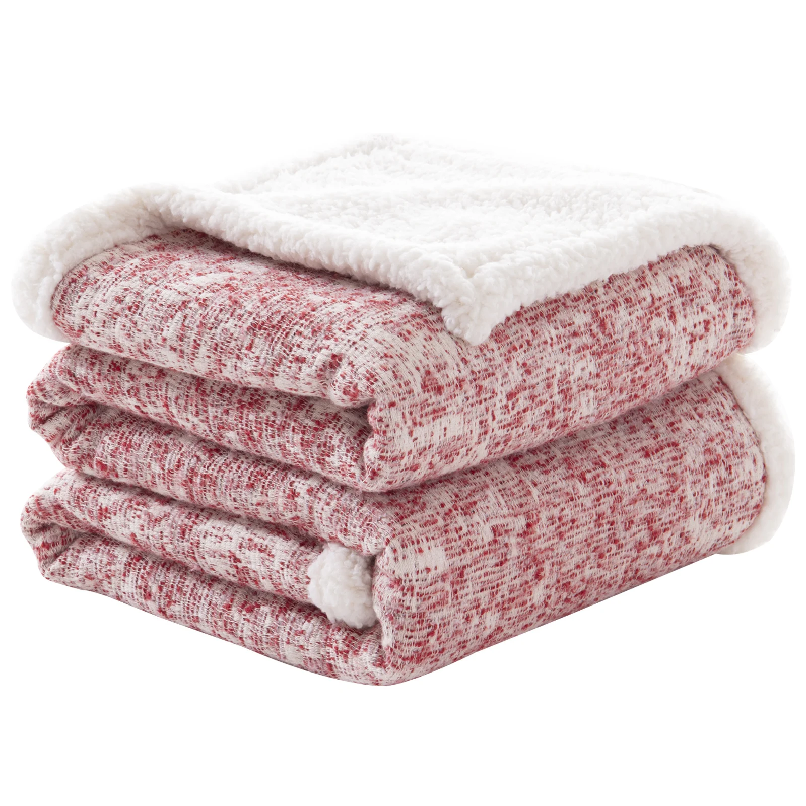 Home 300GSM cotton 200GSM wool 50x60 inch custom color Sherpa wool Blanket