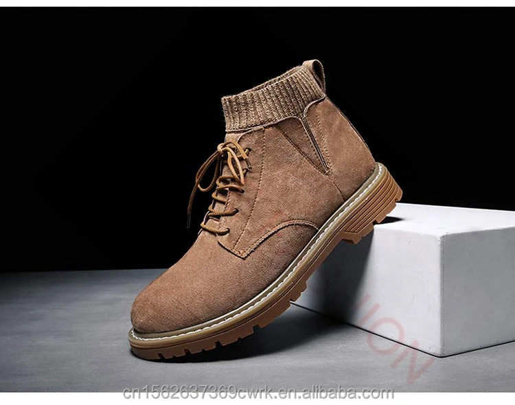 Hot sale dropship men casual shoes for mens shoes luxury brand high quality men loafers black boots winter boots brown Shoes