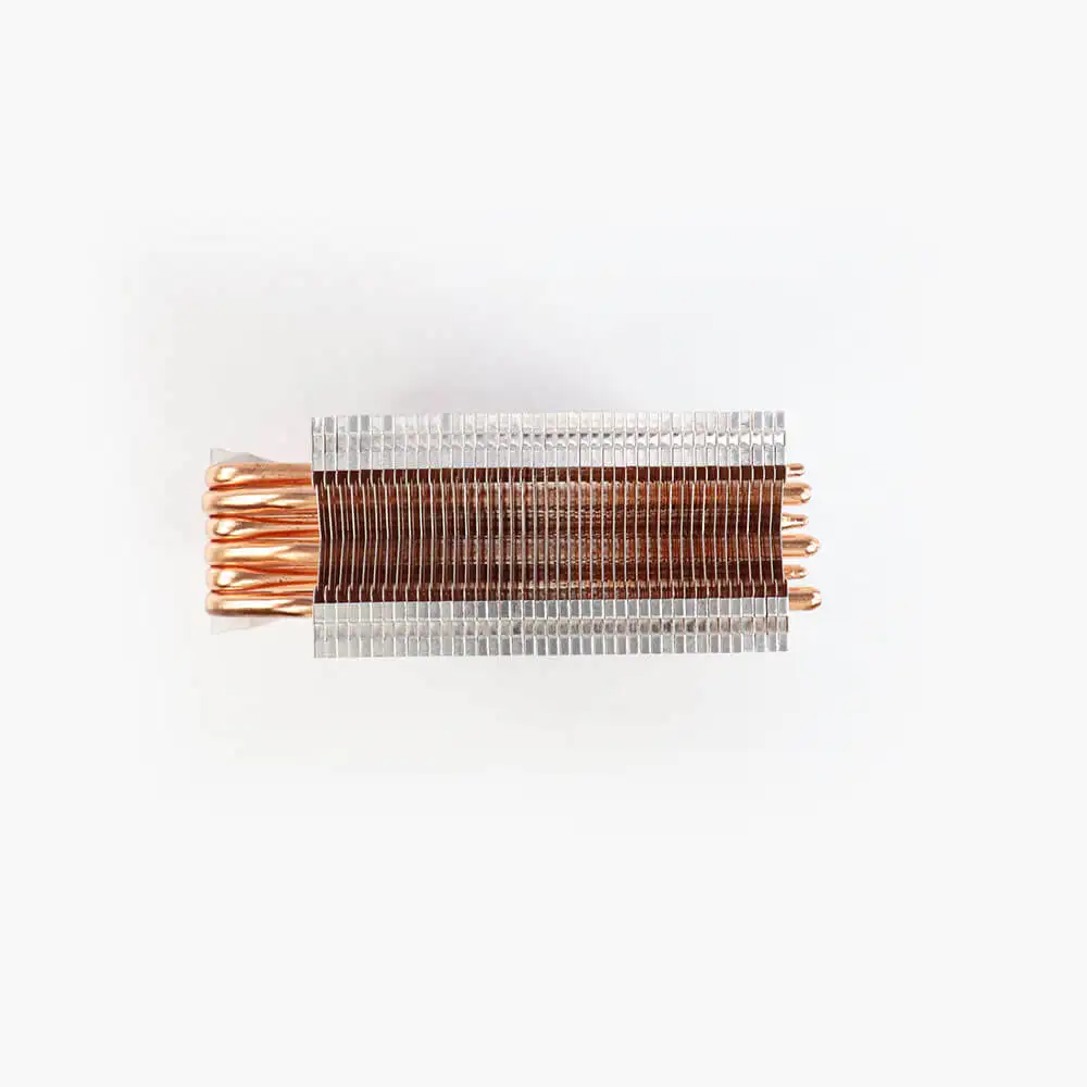 Zipper Aluminum And Copper Material Fin Sheet Heat Sink