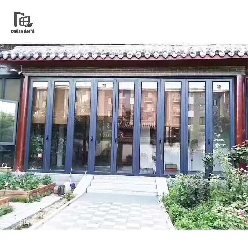 Minimalist Modern Insulation Broken Bridge Aluminum Villa Flat Open Door Double Aluminum Front Entry Doors