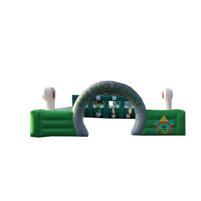 Commercial inflatable jumping horse game, carnival sports interactive game for sale, kids inflatable jumping unicorn game