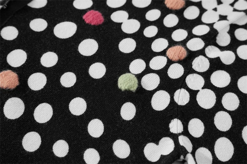 Зимний длинный вязаный пуловер на заказ, мягкий точечный вязаный женский дизайнерский свитер с принтом логотипа, модные свитера для девочек