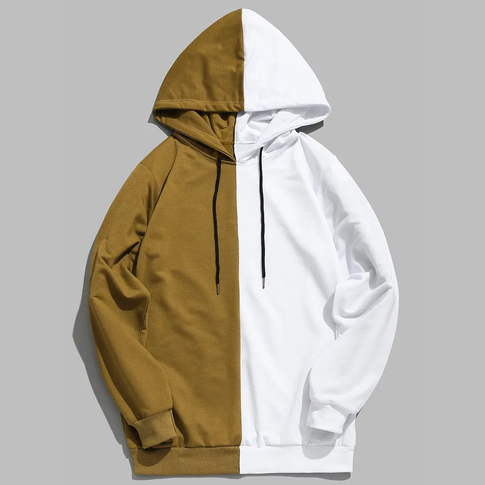 FanLi Custom Printing Bulk Street Style Color Block Unisex Hoodies