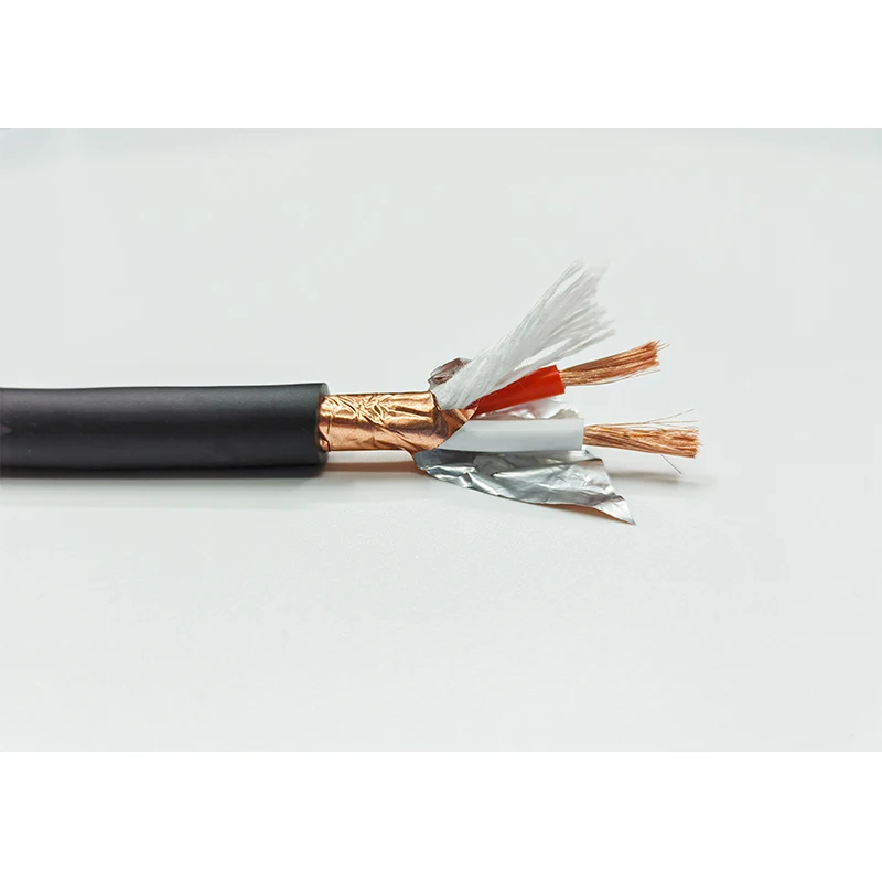 4 Core 14 AWG gauge Solid Copper Stranded Wire Flexible Tender Al Foiled Shielded HiFi Black Loud Car Concert Speaker Cable Wire