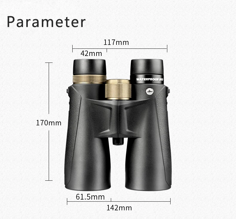 Ultra low dispersion ed glass bak4 lens prism 12x telescopoc ixp7 waterproof binocular telescope