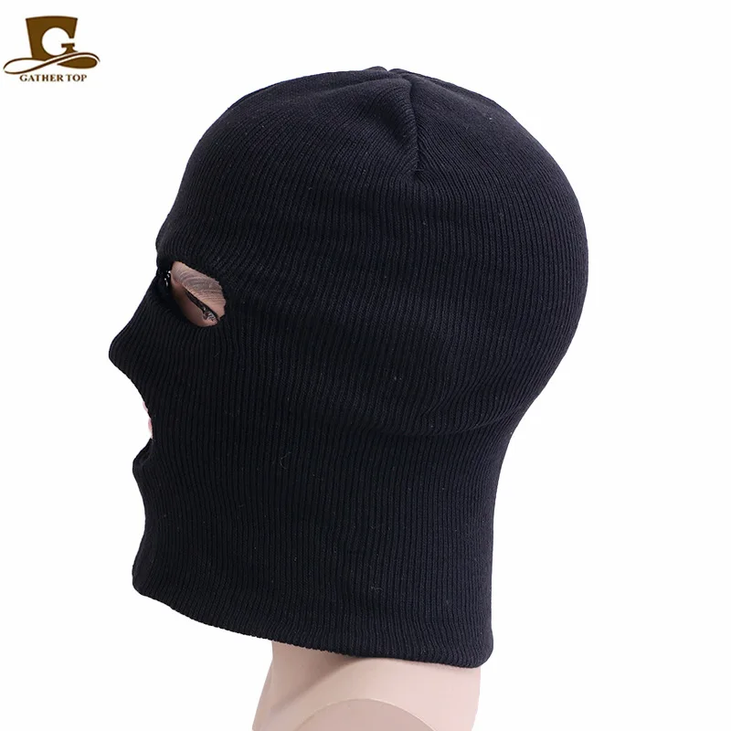 juding black three-hole knitted pirate hat dust-proof headcap JDB-10B
