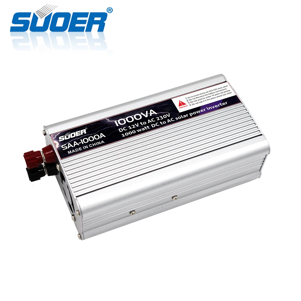 Suoer SAA-1000A inverters converters 1000 watts 12v 220v 350w 500w 1000w 1500w 2000w 3000w modified sine wave car power inverter