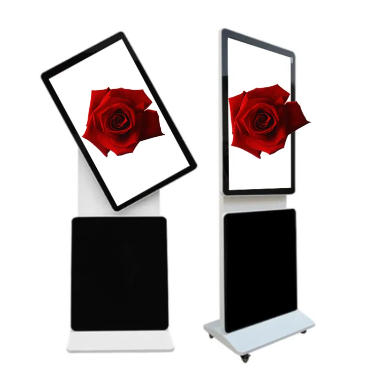 180 Degrees Rotatable IR Touch Split Vertical LCD TV Digital Signage Kiosk Advertising Display