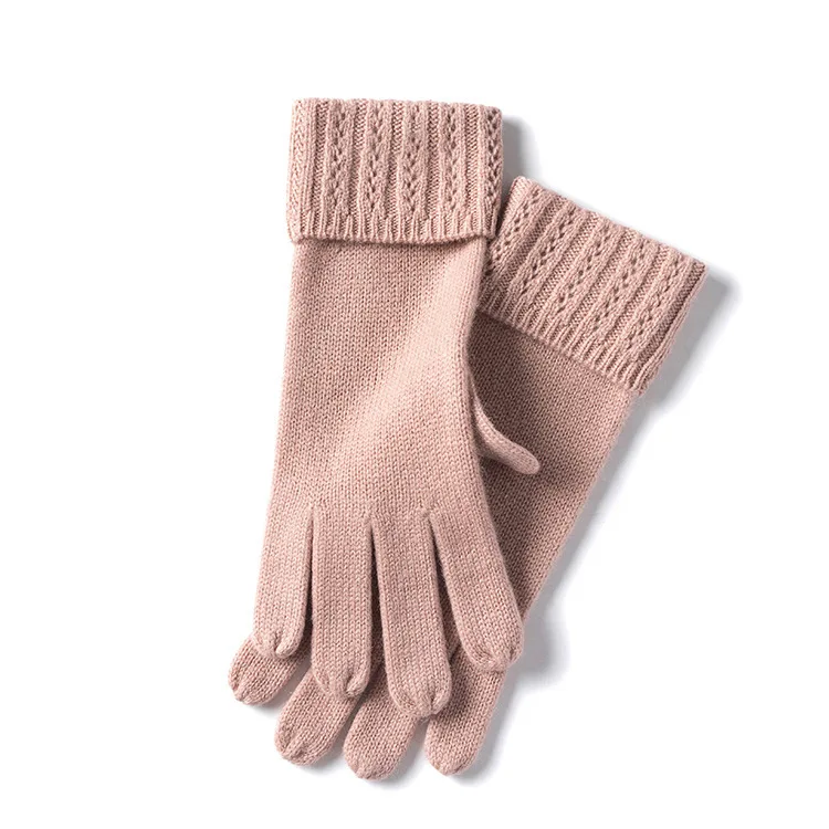 Custom Winter Cashmere Gloves Knitted Fashion Women Thermal Gloves