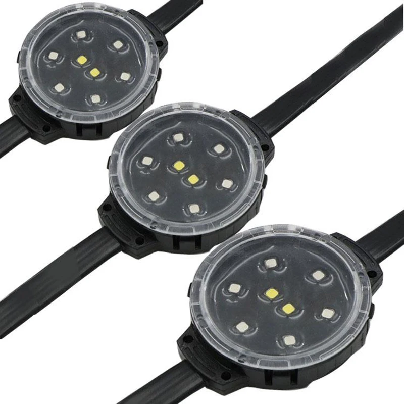 Amusement led pixel 3 points 40mm cabochon leds carnival park equipment rides lights color changing 5050smd rgb 12v pixel led