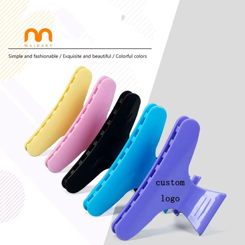 12Pcs Hairdressing Butterfly Clip Strong grip Salon Perm Hair Dye Plastic Hairpin Wig Clip Haircut Partition Styling Clip Tools