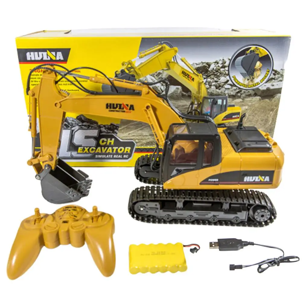  Недорогой экскаватор Huina 1/14 V4 RC Масштаб 2 4 15 каналов 1550 ГГц игрушечный грузовик для детей более 8