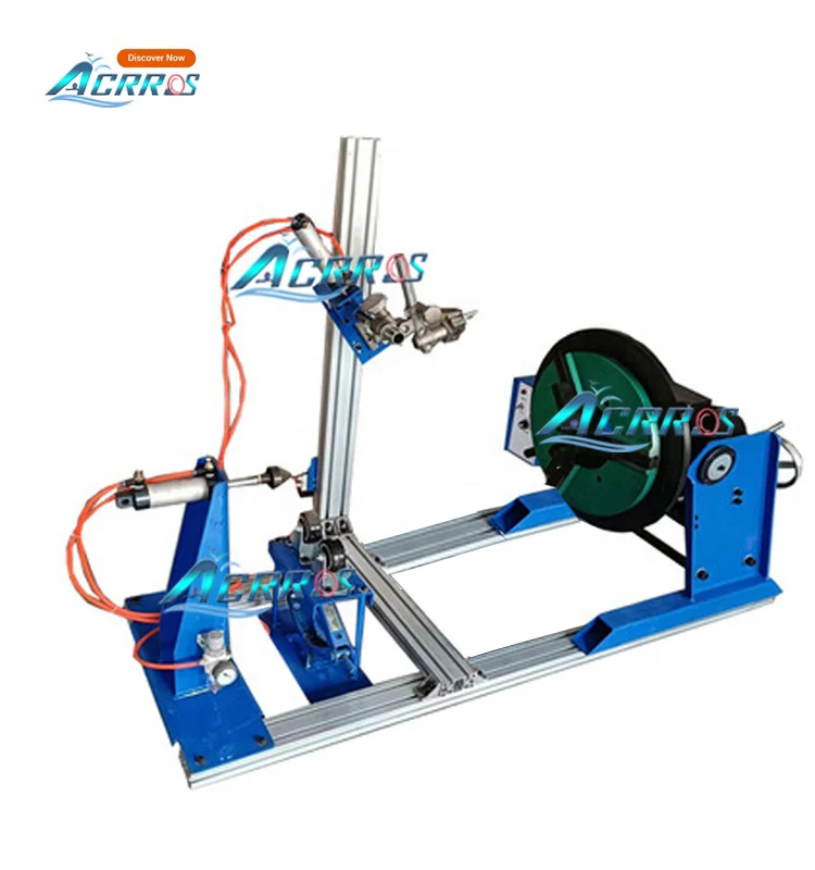 Small Welding Positioner 15KG 30kg 200mm Chuck and Pneumatic Headtail-Stock rotation table