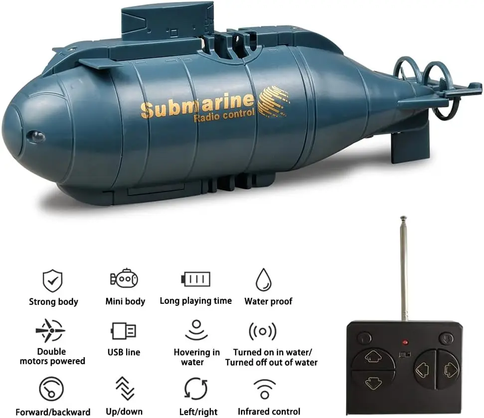777-586 Mini RC Submarine Toy Electric Radio Control Dive Water Submarine Boat For Kids Gifts