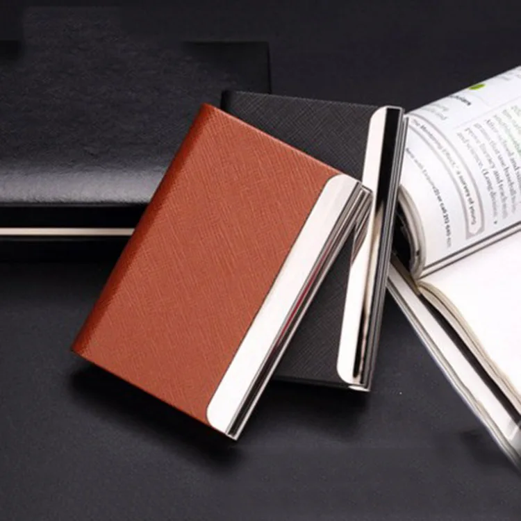 Factory price metal leather business card holder wear-resistant business card holder