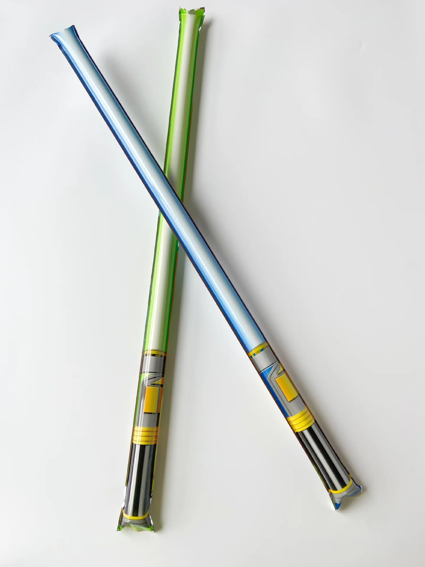 Wholesale 70CM Self Inflating Balloons Refueling Rod Boosts PK Laser Rod Long Stripe Foil Balloons