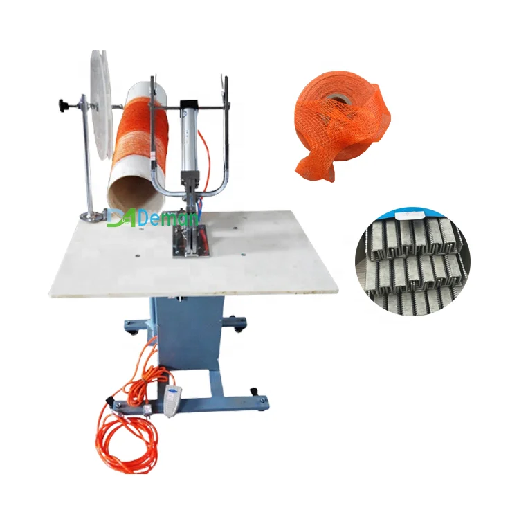 Good price Pneumatic U-shape mesh bag sealer clipper net bag tying and clipping machine ginger garlic onion packing machine