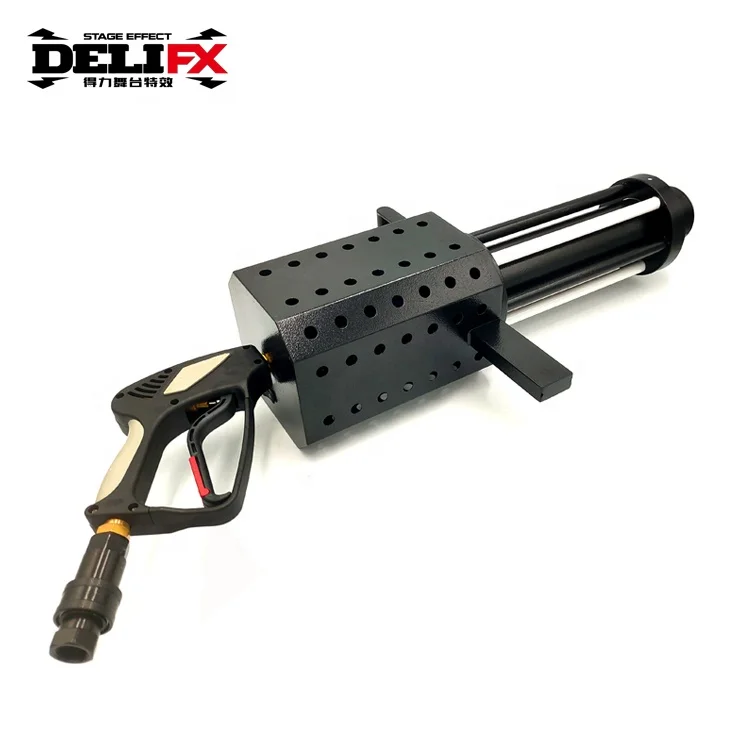 Powerful CO2 gas driven handheld portable Confetti storm machine 6-8 meters spray hight LED color paper gun confetti blower