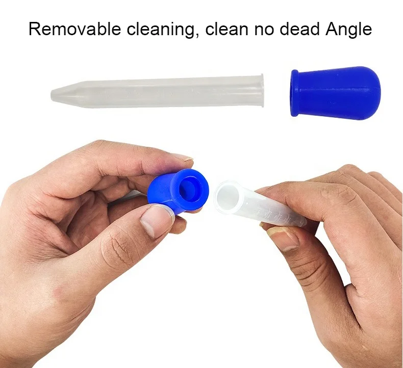 Factory hot-selling 5ml Liquid Food Grade Rainbow Color Silicone Dropper Silicone and Plastic Pipette Dropper