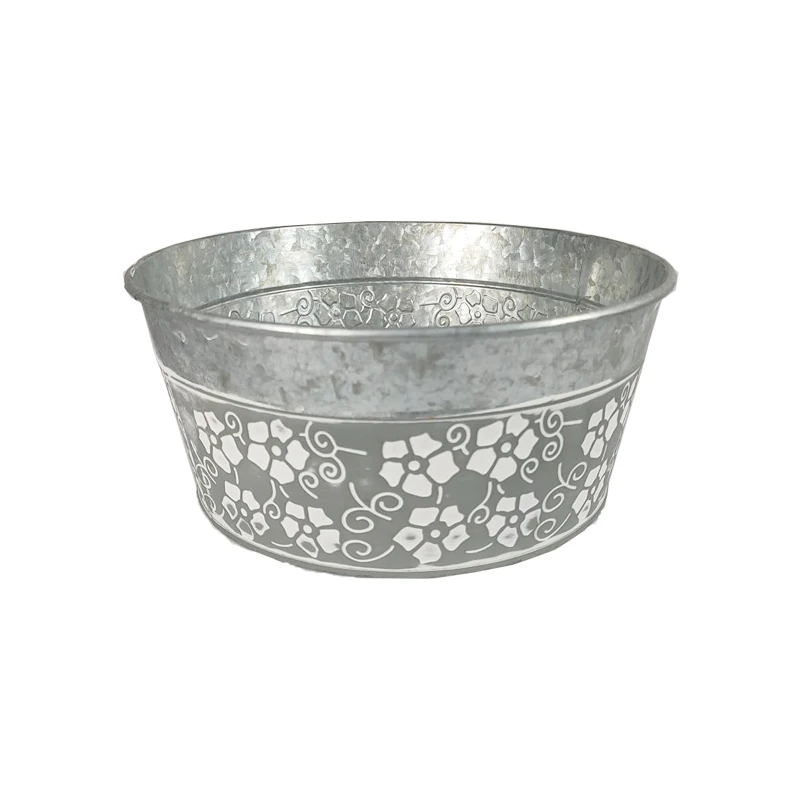 Planters manufacturers decoration natural metal garden pots & planters galvanized bucket tin herb pot