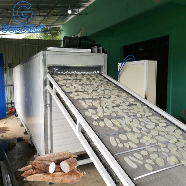 6-12 TPD Dried Cassava Chips Processing Cassava Chipping and Drying Machine