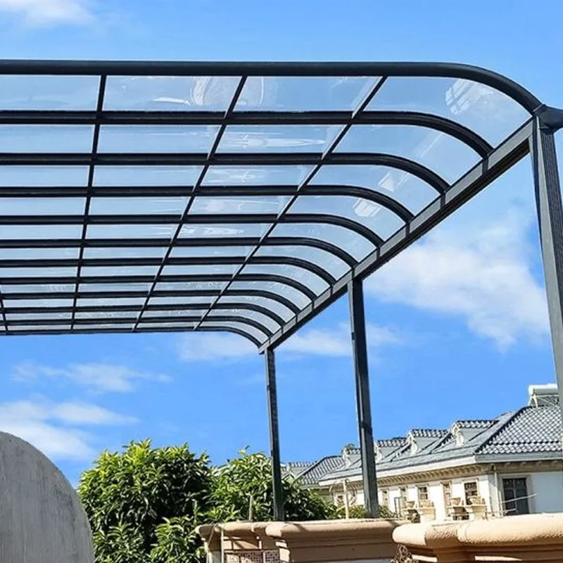 High End Polycarbonate Roof Aluminum Profile Car Port Shelter Metal Carport Canopy for Outdoor Car Parking