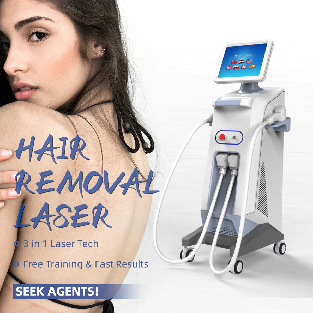 Лазерный эпилятор для удаления волос на лице 808 Профессиональный Лазерный Аппарат для удаления волос машина для лазерной эпиляции Китай