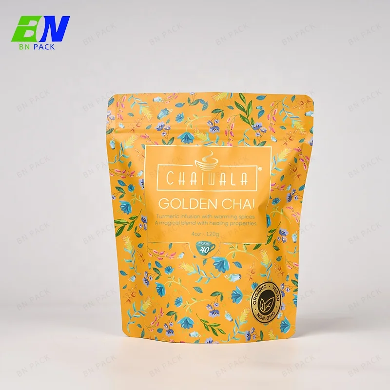 Customized 100g Tea Package Food Grade EU FDA Standard BRCS Factory Price