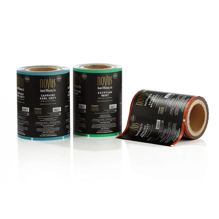 Custom Print Plastic Aluminum Foil Laminated Heat Sealable Sachet Flexible Food Packaging Roll Stock Film For Automatic Packing