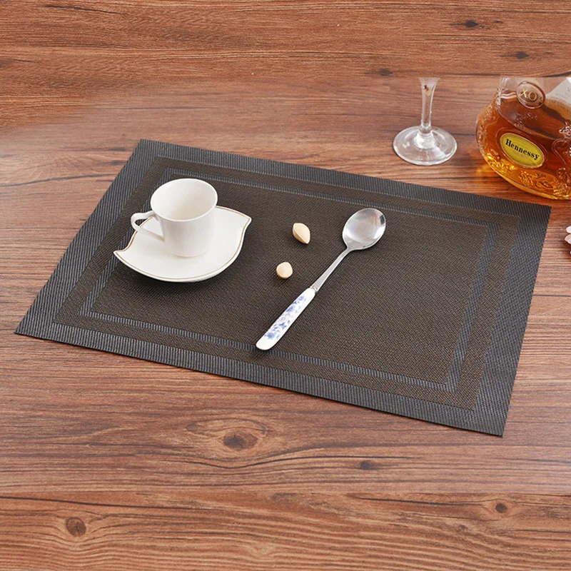 Wholesale PVC Hotel Western Style Table Mat Non-slip Insulation Manufacturers Direct Spot Classic Multi-color Mats