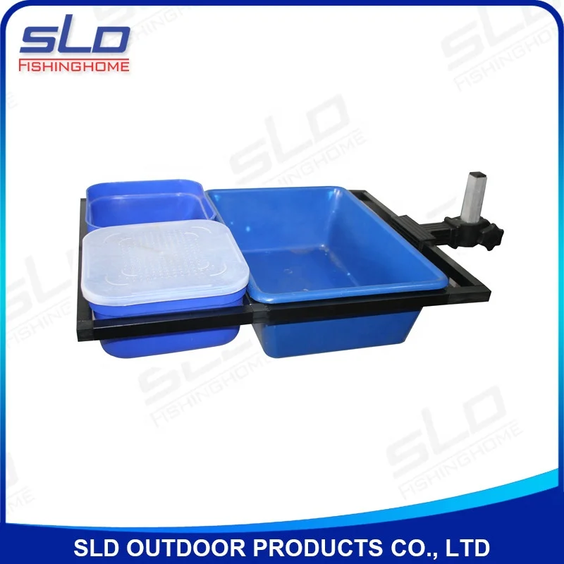 plastic side tray  for 4 pcs bait boxes  with slide holder for Fishing Seat box accessories