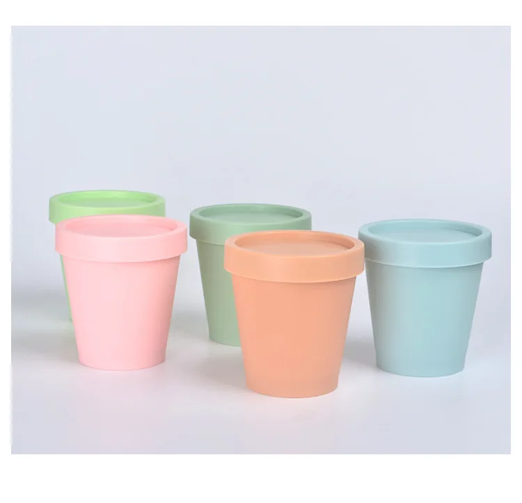 200ml Empty Matte colorful round shaped skin care Cream jar Body Milk PP Aloe Vera Gel Plastic jars Frost Ice Cream Bottles