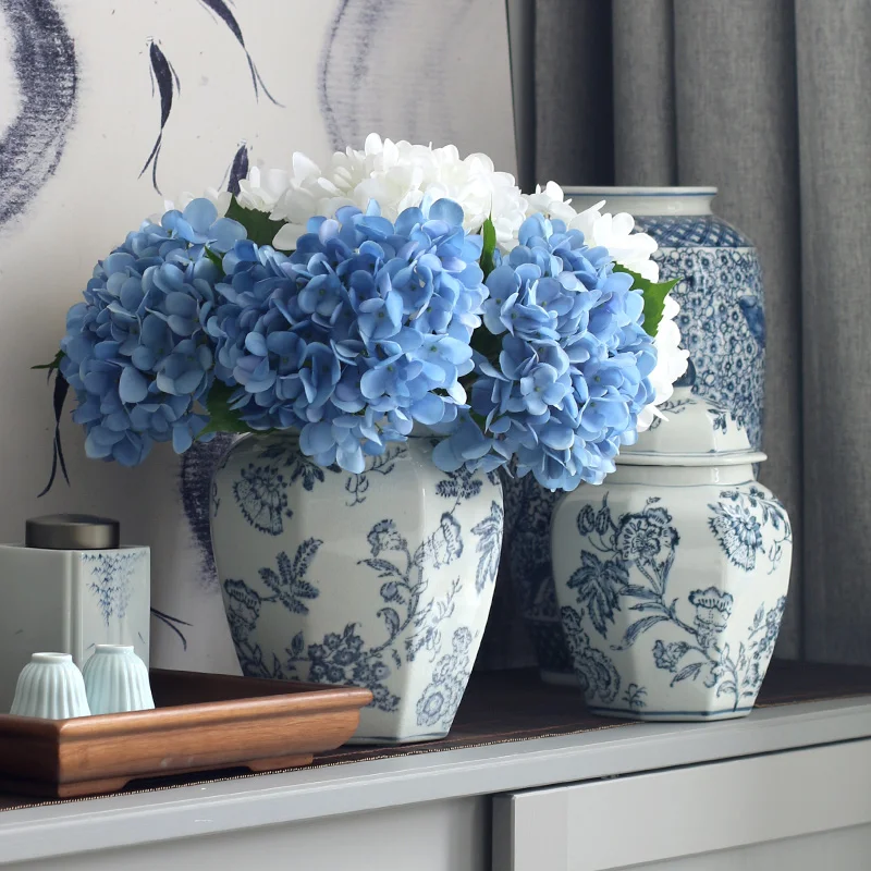 High Quality Antique Blue and White Chinese Ginger Jars for Home Decor
