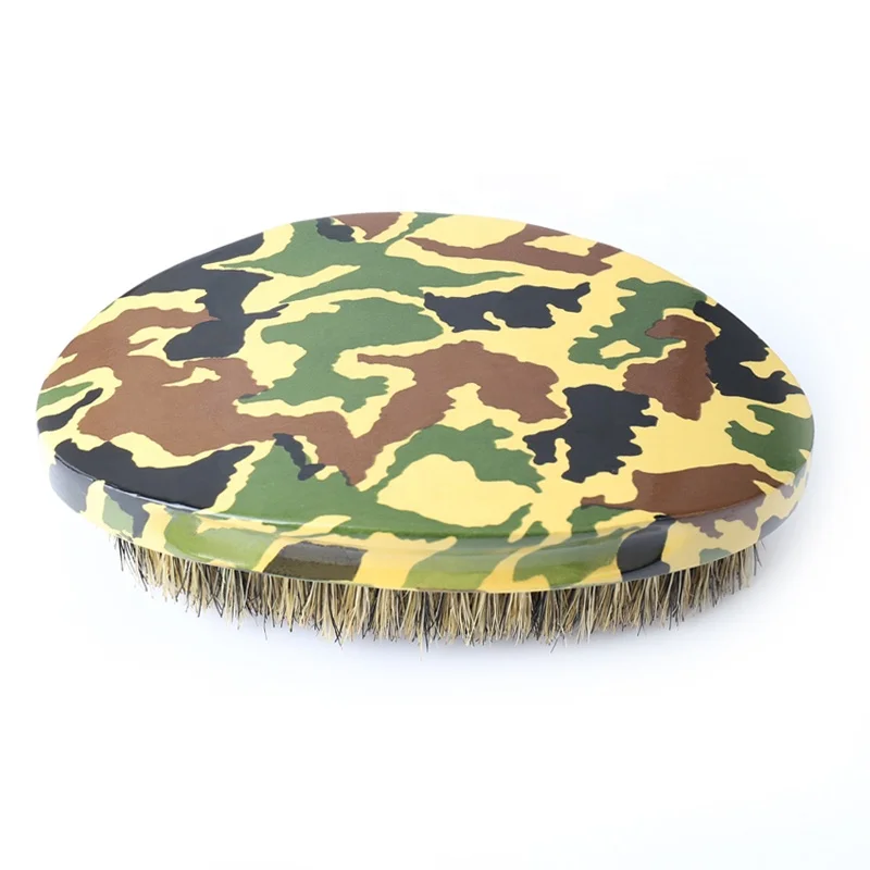 Mix Boar Bristle Palm Brush Beech Wood Beard Brush Curved Wave Brush