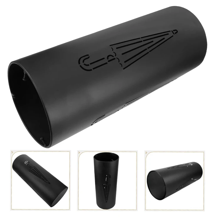 JH-Mech Entryway or Hallways Convenient Easy to Clean Compact Design Black Iron Umbrella Storage Rack