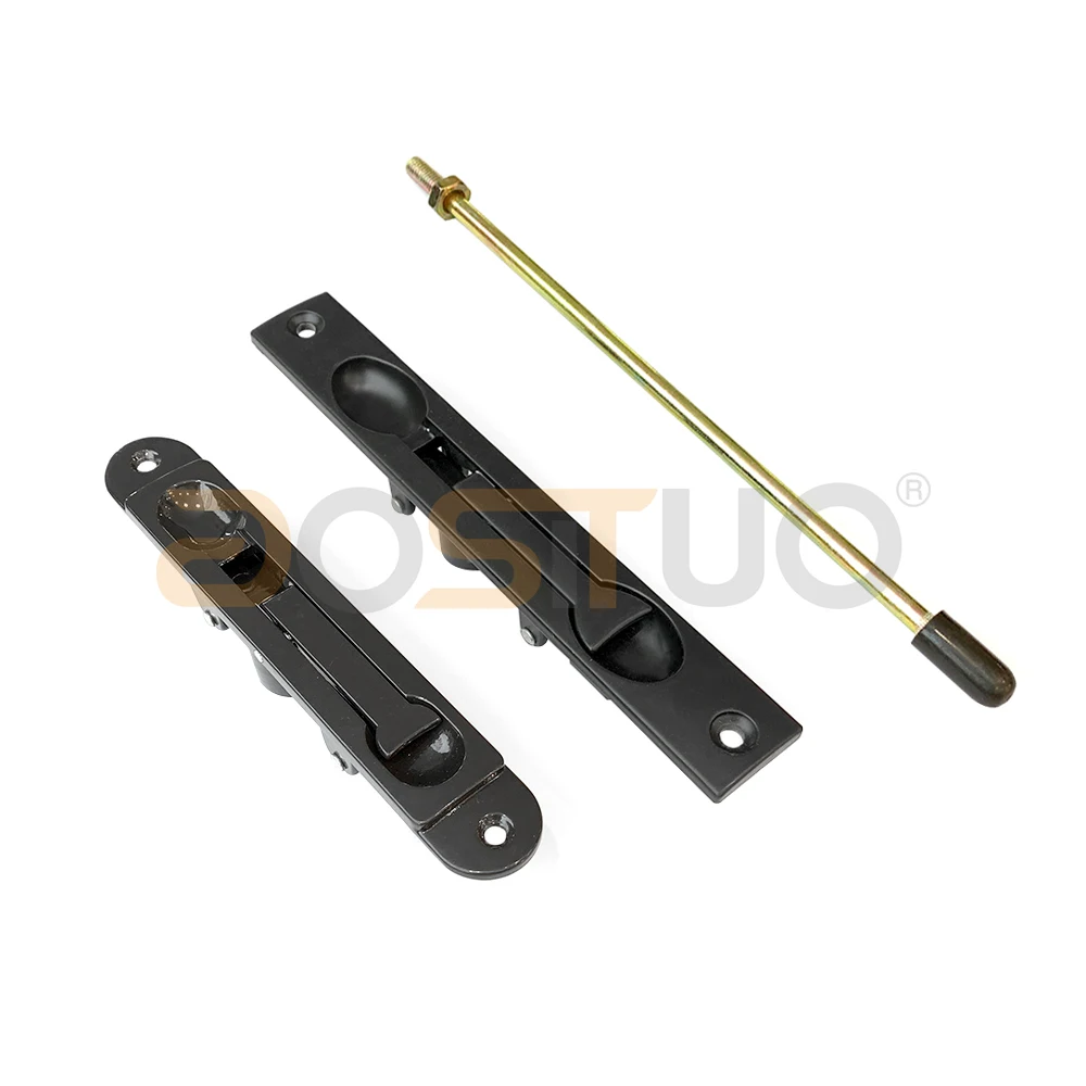 Factory price zinc alloy concealed hidden flush bolt security door lock latch finger bolt for metal door fire door