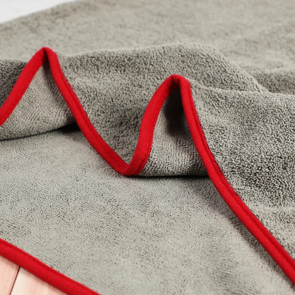 Super absorbent 400gsm edgeless microfiber cleaning cloth long and short pile microfiber towel auto detailing for car Dish Use