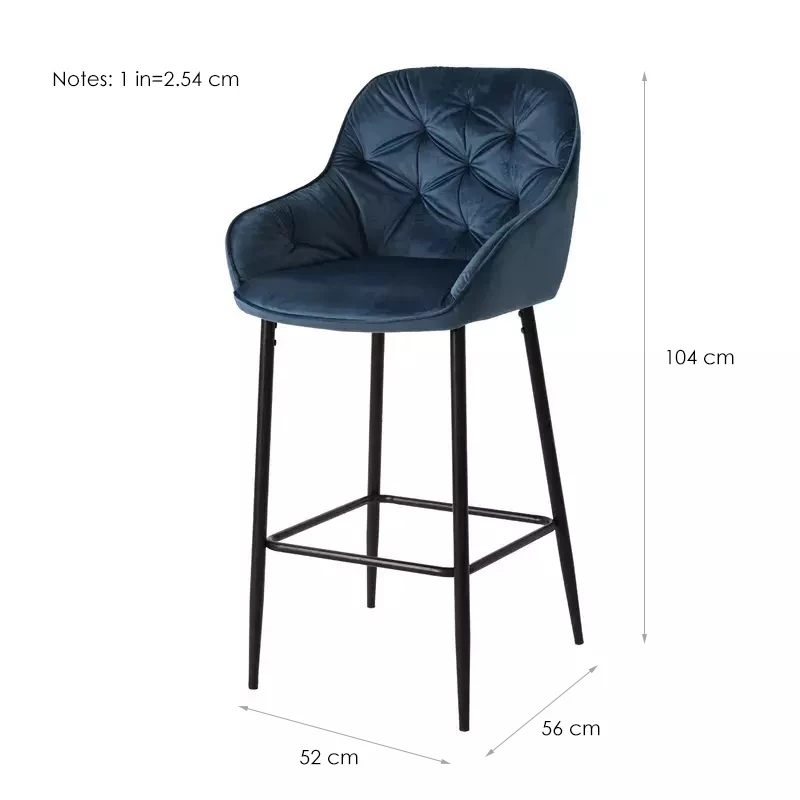 Wholesale velvet Bar Stool chair Furniture for Hotel Restaurant Bar home bar chair