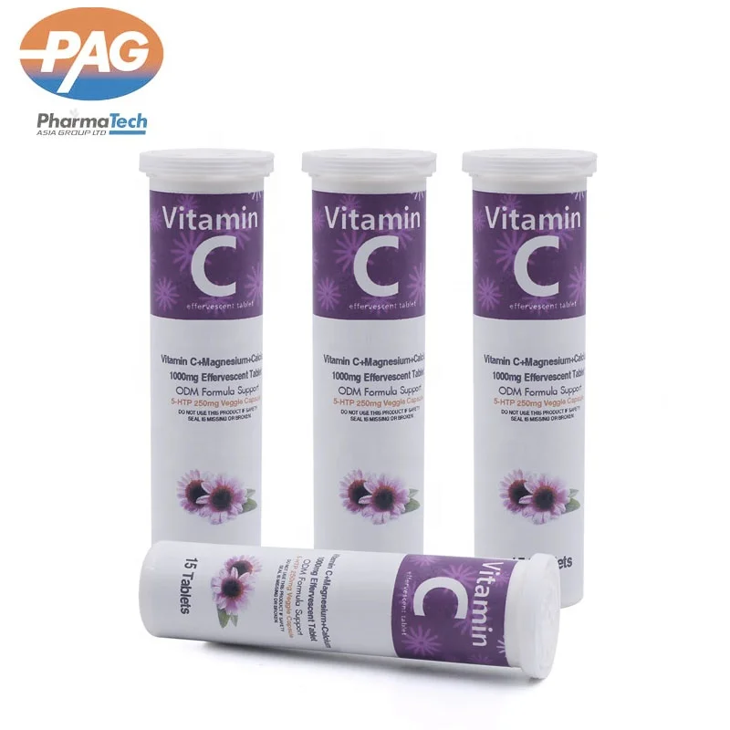 Private Label Health Care Oem Formulated Vitamin C Multivitamin 1000Mg Effervescent Multivitamin Tablets