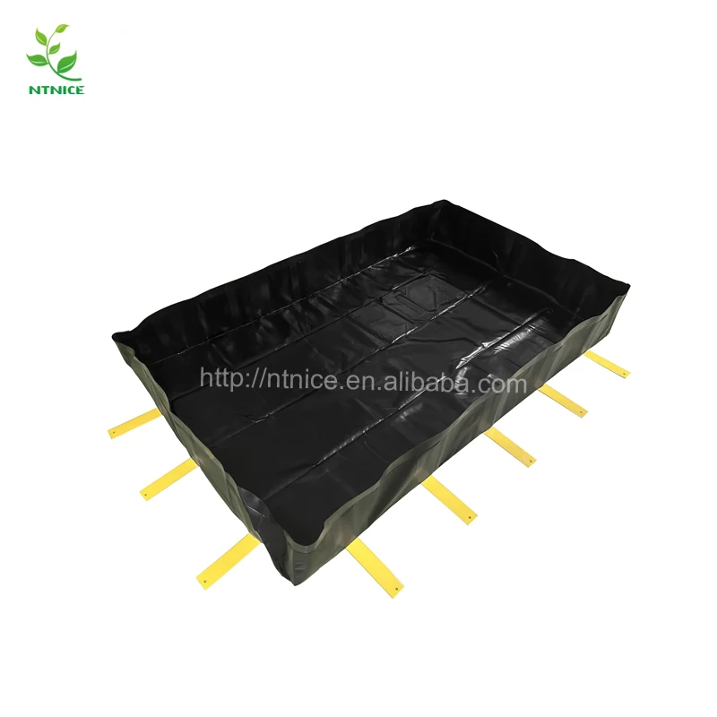 8x10ft Spill Containment L-Bracket Berm High capacity Portable PVC Bunds Industrial Spill Mats